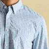 Abbott Blue Checked Cotton Poplin Shirt