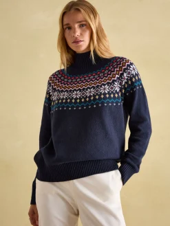 Alba Navy Fair Isle Jumper