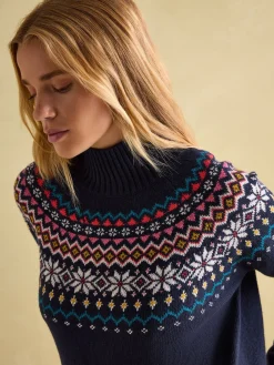 Alba Navy Fair Isle Jumper