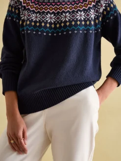Alba Navy Fair Isle Jumper