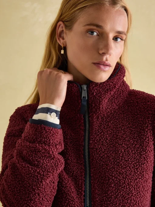 Aldeburgh Burgundy Quarter Zip Fleece