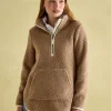 Aldeburgh Tan Brown Quarter Zip Fleece