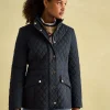 Allendale Navy Blue Showerproof Diamond Quilted Coat