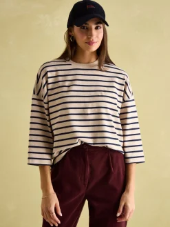 Amelia Oat Top with 3/4 Length Sleeves