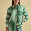 Amilla Green & Cream Stripe Shirt