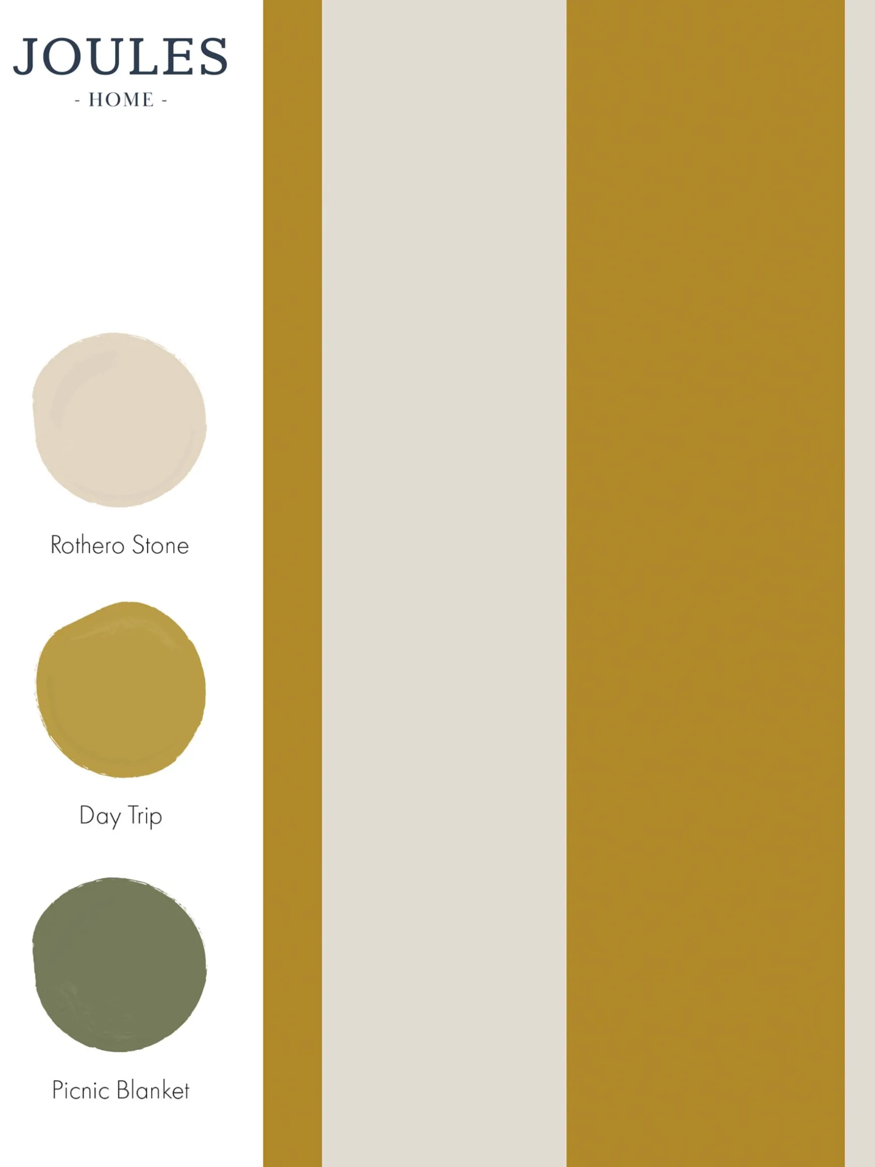 Antique Gold Harborough Stripe 10M Wallpaper