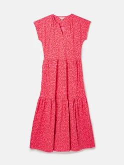 Ariana Pink Jersey Tiered Dress