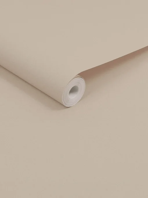 Beige Natural Plain 10M Wallpaper
