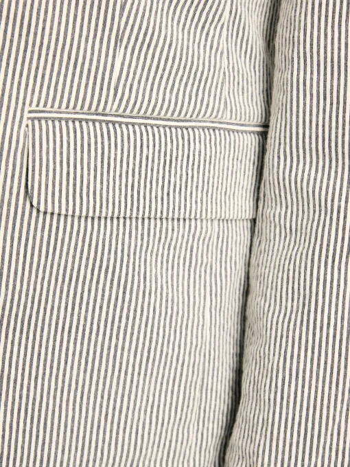 Belmont Cream/Navy Seersucker Boating Blazer