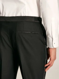 Black Slim Fit Tuxedo Suit Trousers