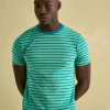 Boathouse Green Stripe Jersey Crew Neck T-Shirt