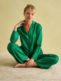 Bonnie Green Satin Pyjama Set