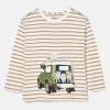 Boys' Jack Cream & Natural Stripe Artwork Top