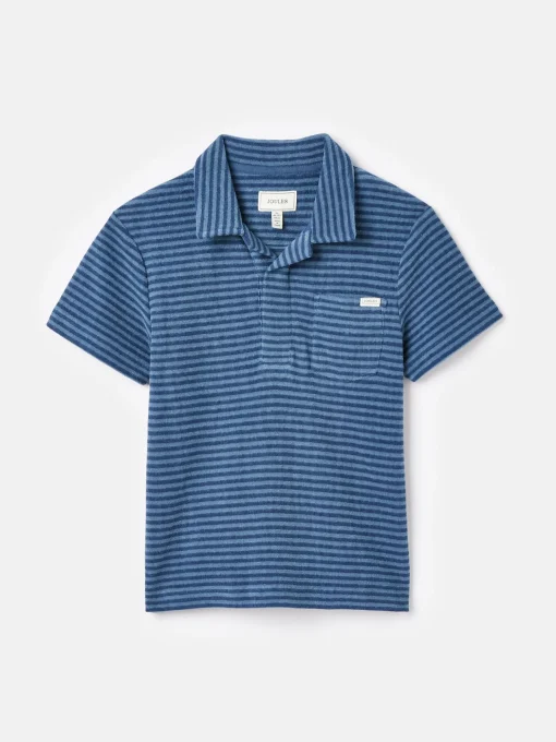 Boys' Otto Blue Towelling Polo Shirt