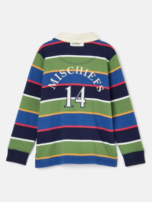 Boys' Tournament Multi Stripe Rugby Shirt