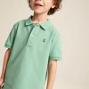 Boys' Woody Green Pique Cotton Polo Shirt