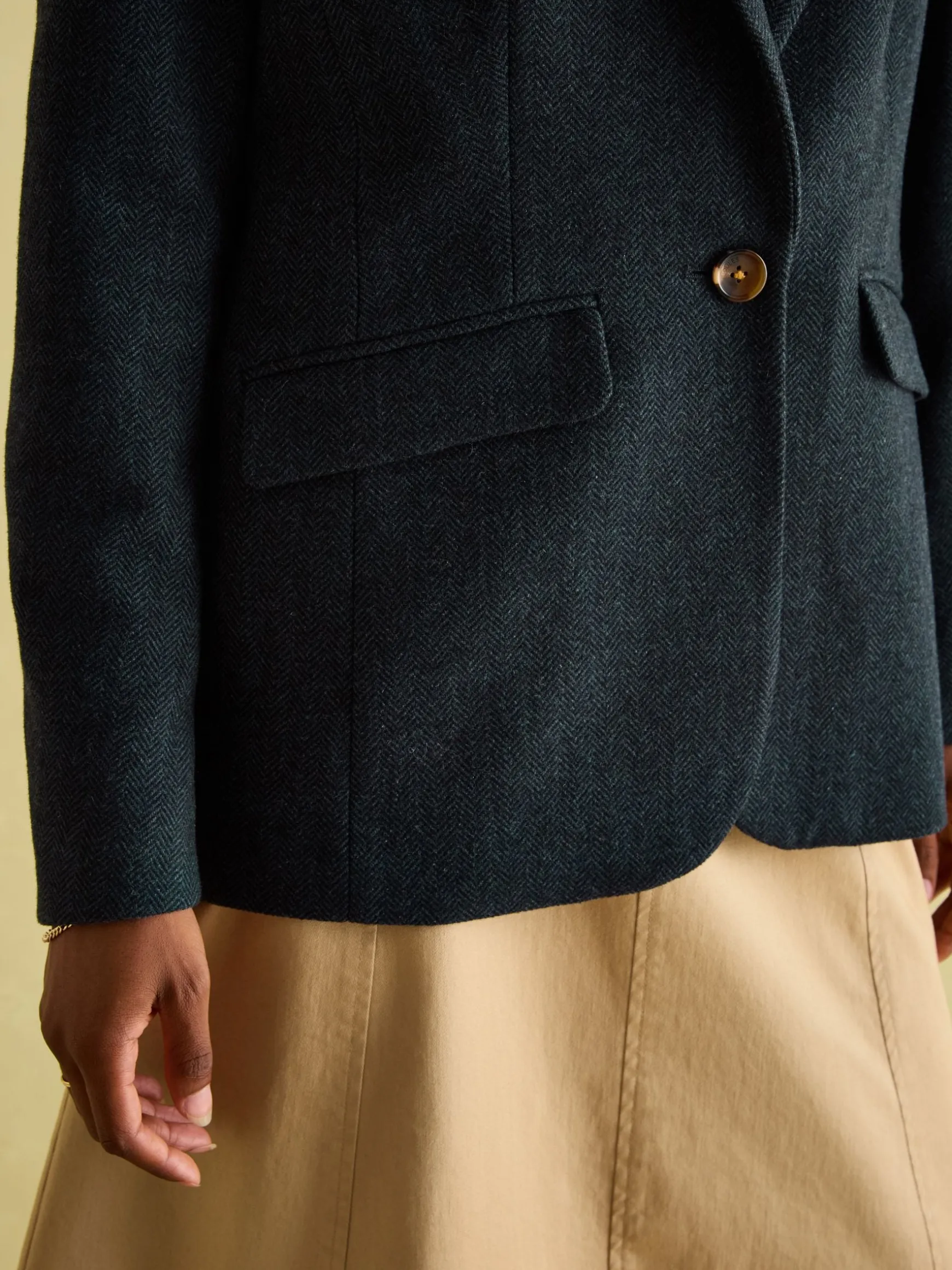 Bramble Navy Blue Tweed Blazer