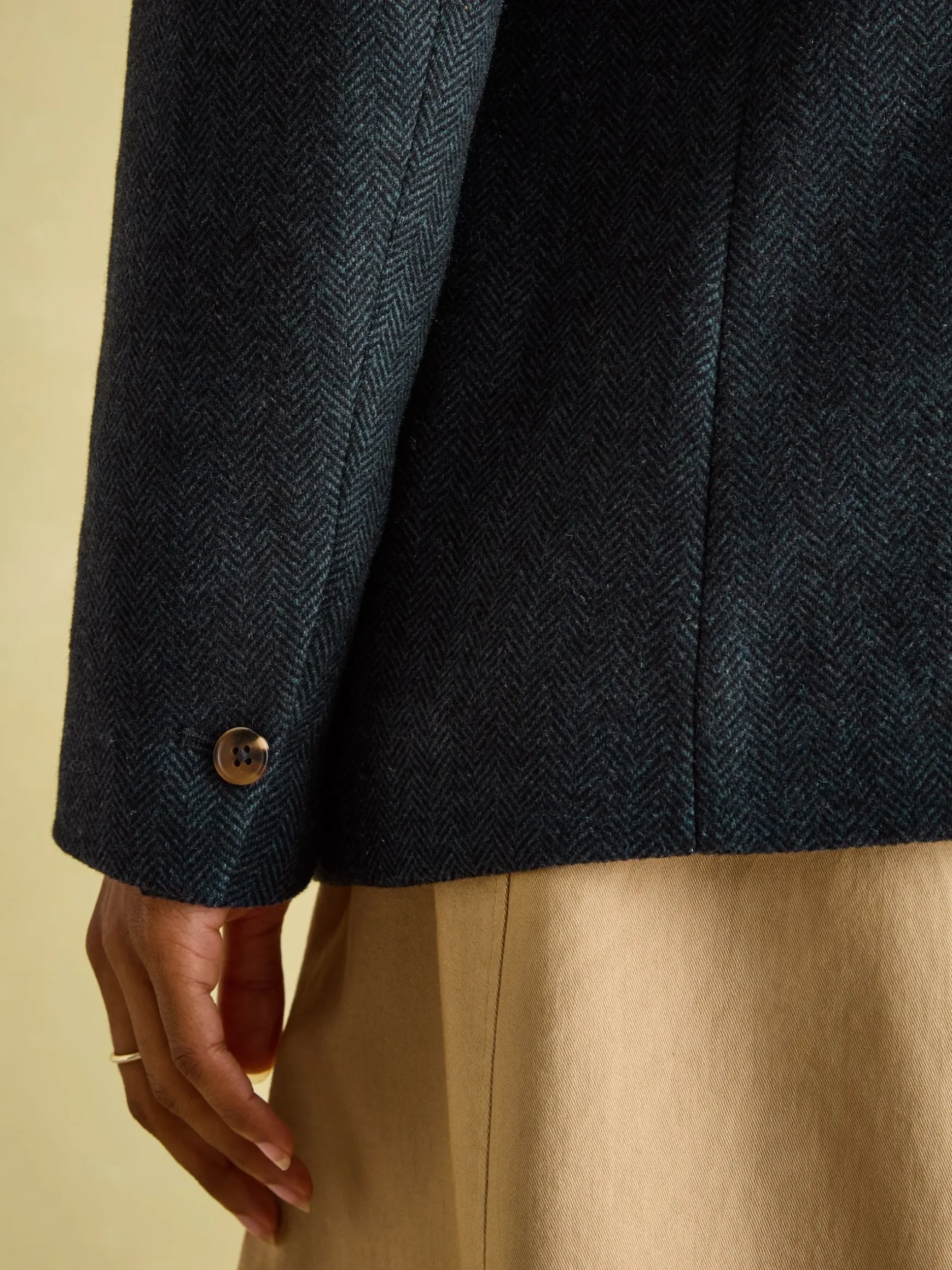 Bramble Navy Blue Tweed Blazer