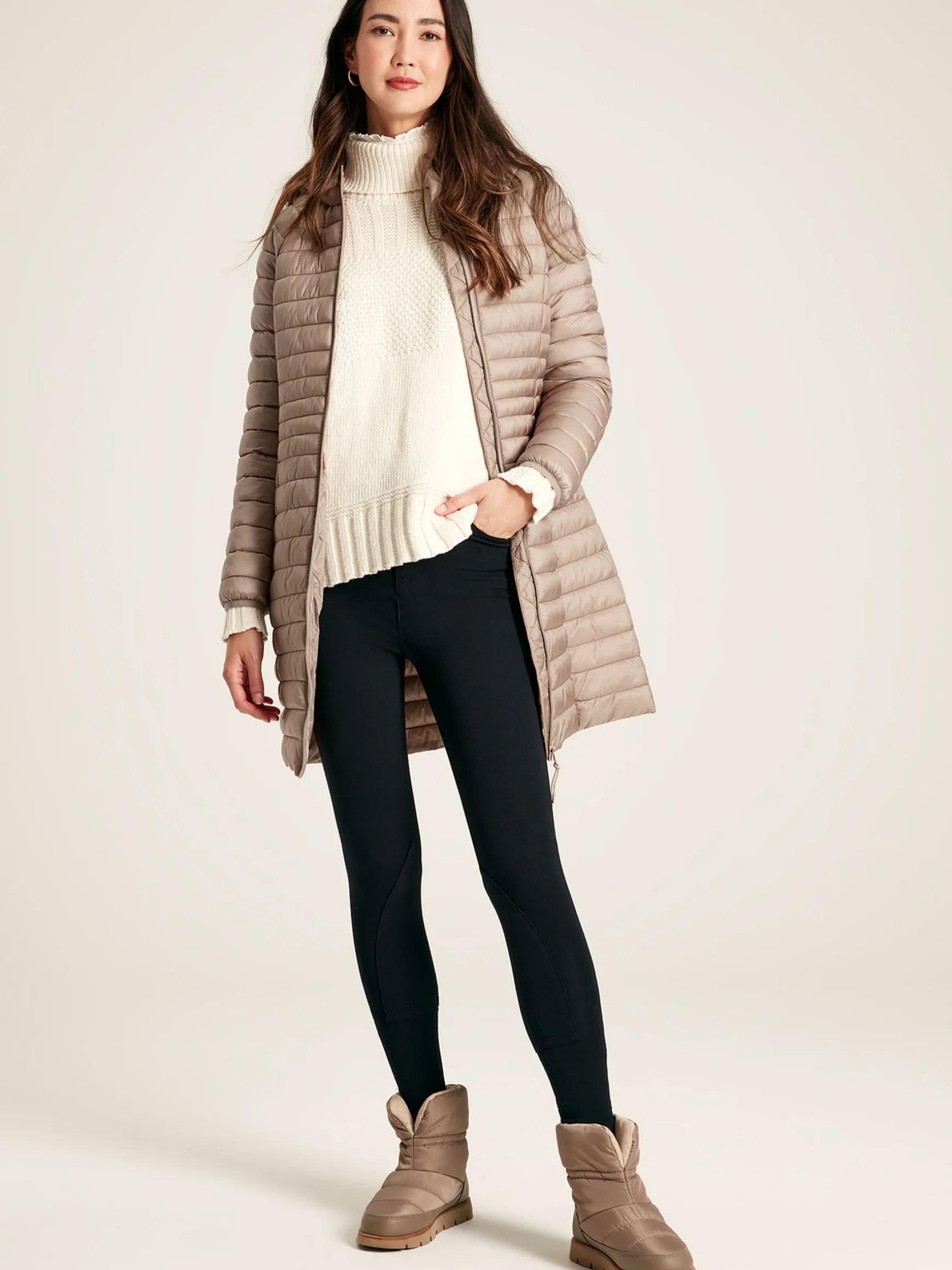 Bramley Pearl Showerproof Long Packable Padded Coat