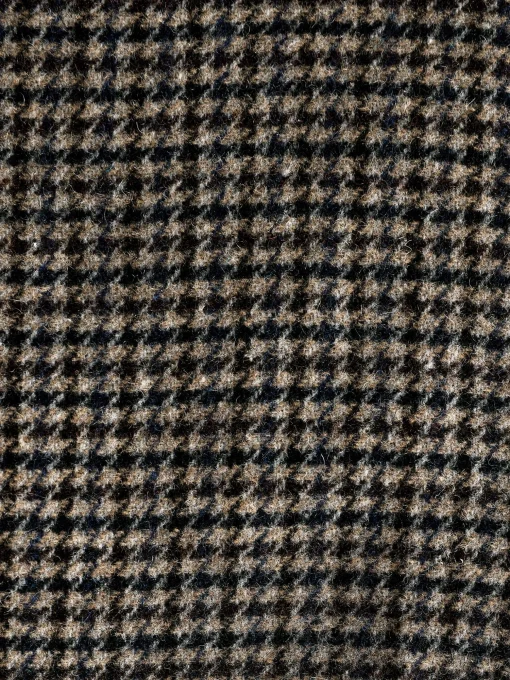 Brown Slim Fit Dogtooth Texture Suit Trousers
