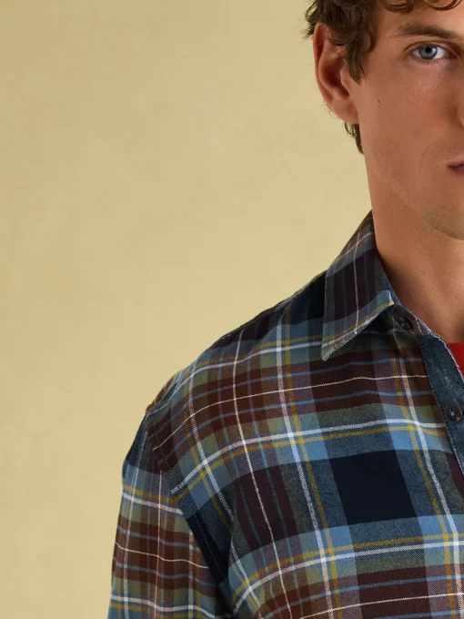 Buchanan Blue Soft Brushed Cotton Check Shirt