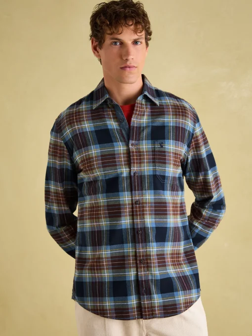 Buchanan Blue Soft Brushed Cotton Check Shirt
