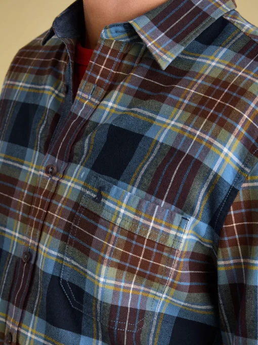 Buchanan Blue Soft Brushed Cotton Check Shirt