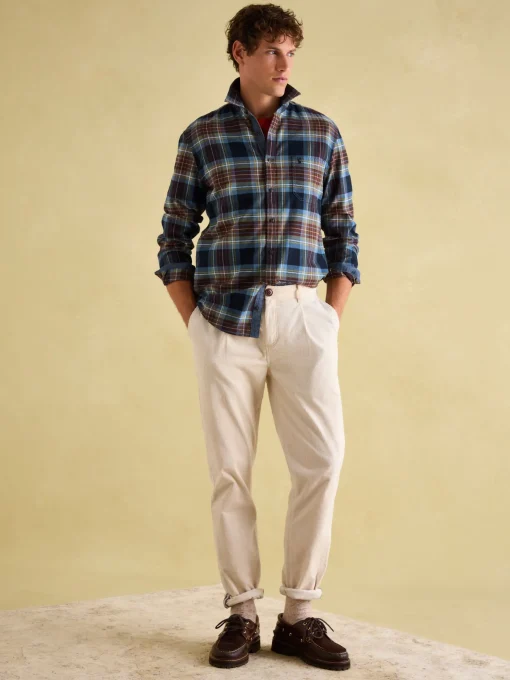 Buchanan Blue Soft Brushed Cotton Check Shirt