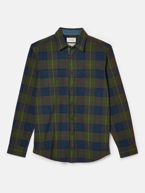 Buchanan Green Soft Brushed Cotton Check Shirt