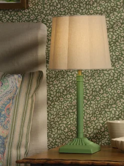 Buscot Green Square Base Table Lamp