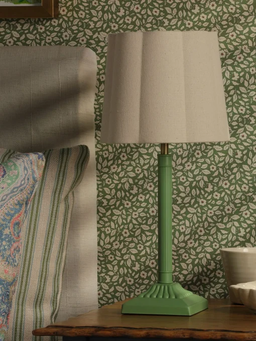 Buscot Green Square Base Table Lamp