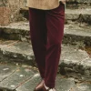 Calla Burgundy Corduroy Tapered Trousers