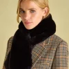 Callcott Black Faux Fur Scarf