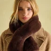 Callcott Chocolate Brown Faux Fur Scarf