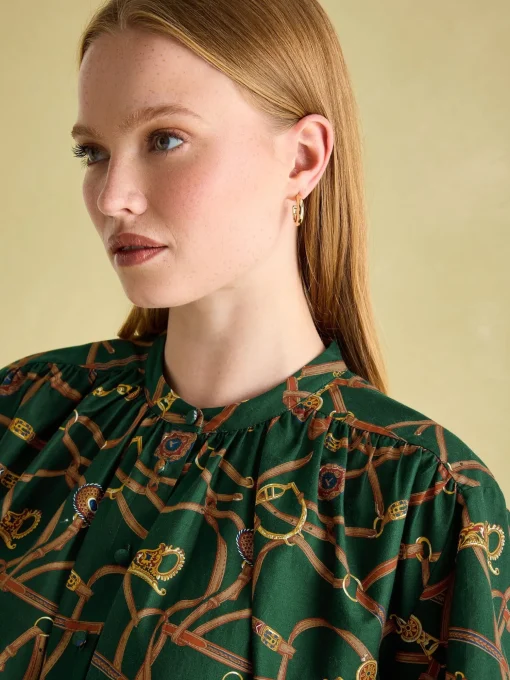 Cecilia Green Button Down Blouse