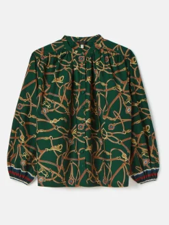 Cecilia Green Button Down Blouse