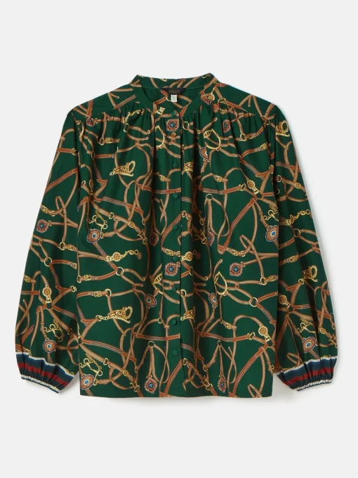 Cecilia Green Button Down Blouse