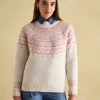 Charlotte Cream Crew Neck Fair Isle Jumper