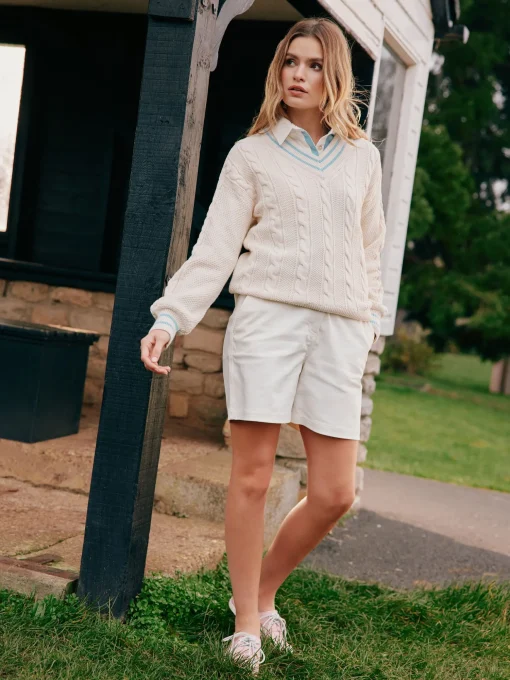 Cream Chino Shorts
