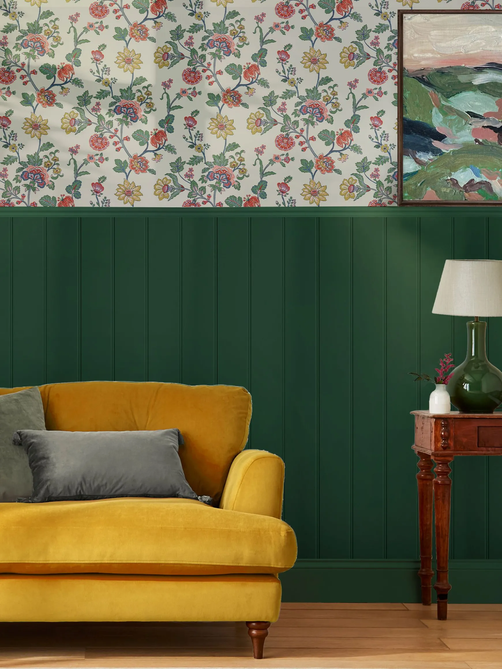 Cream Vine Cottage Floral 10M Wallpaper