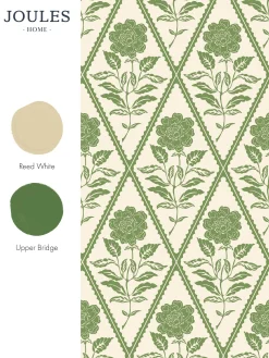 CreamGreen Juliette Floral Print 10M Wallpaper