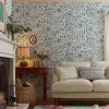 Cream/Multi Festival Flowers 10M Wallpaper