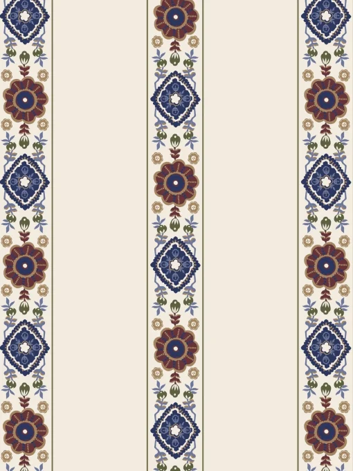 CreamMulti Grove Border Cream/Multi 10M Wallpaper
