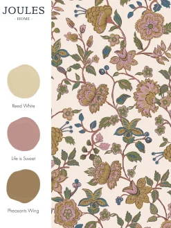 Cream/Multi Scot Floral 10M Wallpaper