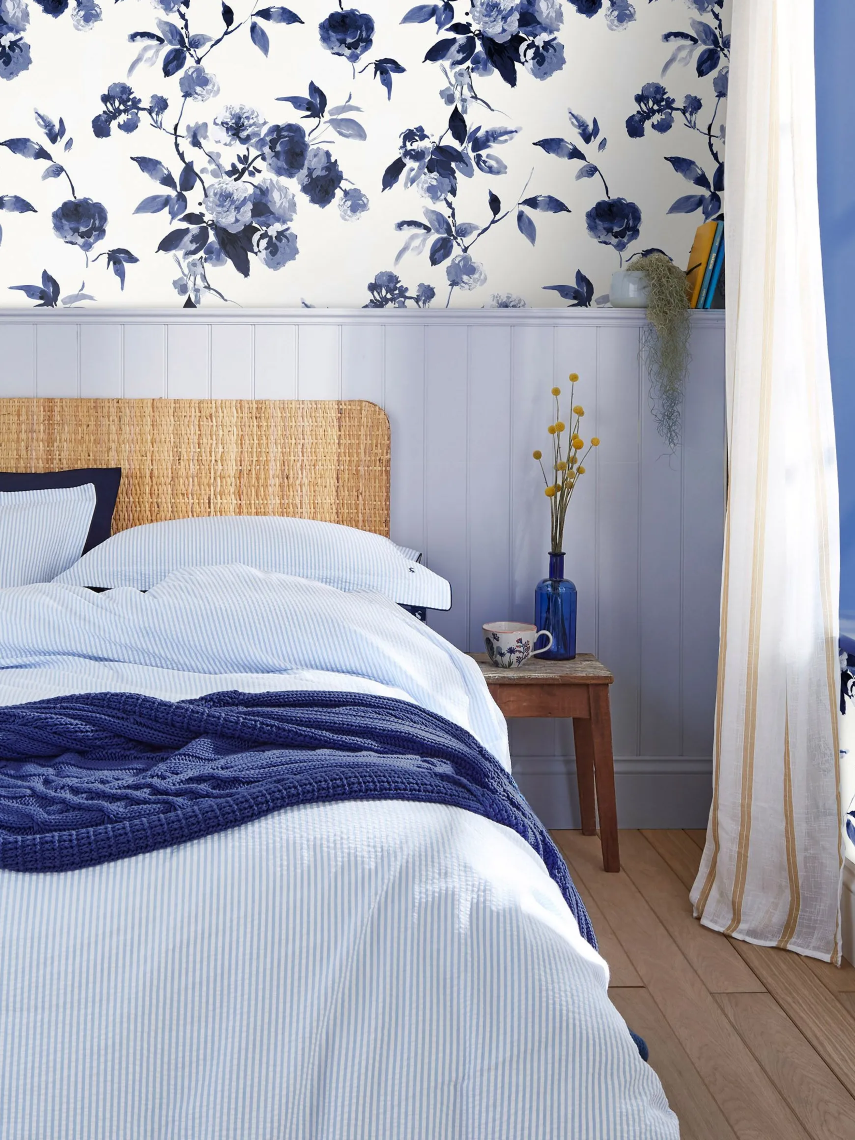 Creme Boho Bloom 10M Wallpaper