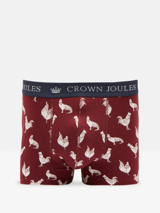 Crown Joules Red/Green Pack of Two Cotton Boxers