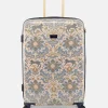 Damask Print Medium Four Wheel Hard Shell Suitcase