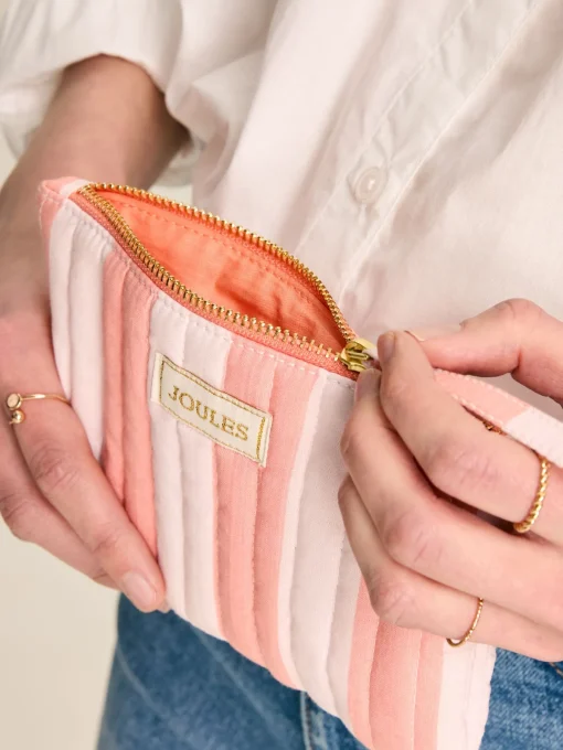 Daphne Pink & Orange Striped Wrist Purse