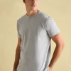 Denton Grey Lightweight Jersey 100% Cotton Crew Neck T-Shirt