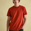 Denton Orange Heavyweight Jersey 100% Cotton Crew Neck T-Shirt